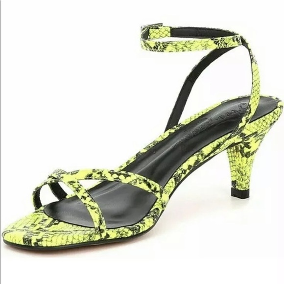 FREE PEOPLE Salina Strappy Snake Heels Sz 40 US 10 - Picture 1 of 7